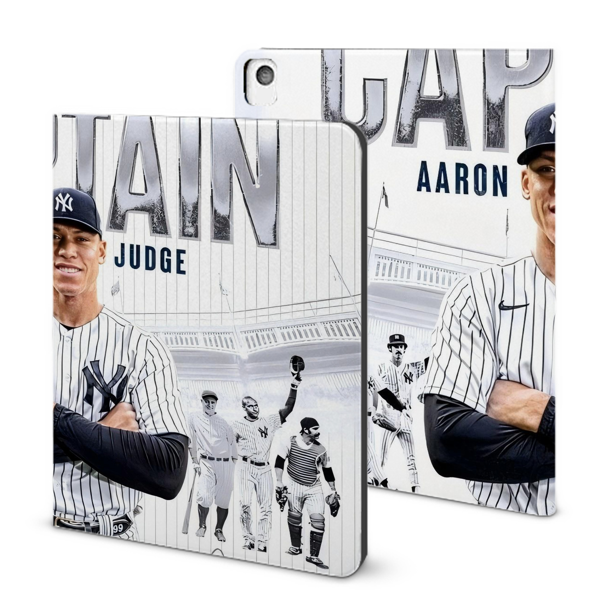 Aaron Judge Yankees Captain IPad Book-Style Case With Pencil Slot – Slim PU & TPU Cover – Full Protection, Precise Fit, Water & Scratch Resistant